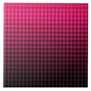 Carreau Dégradé de motif rouge et noir à damiers