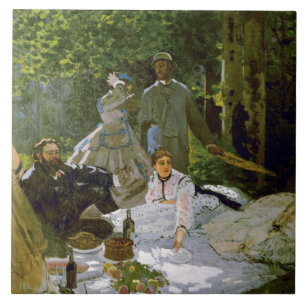 Carreau Déjeuner vintage sur l'Herbe Claude Monet
