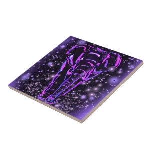Carreau d'éléphant violet