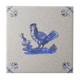 Carreau Delft Bleu Début peint à la main Hen Antique Repro