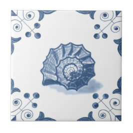 Carreau Delft Shell en spirale couvrent de tuiles avec des