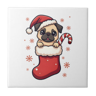 Carreau Délice de Pug de Noël