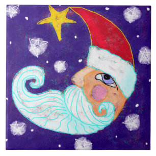 Carreau Demi-lune Père Noël Art Abstrait