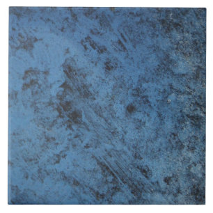 Carreau Denim Blue Retro voiture antique, métal rouillé