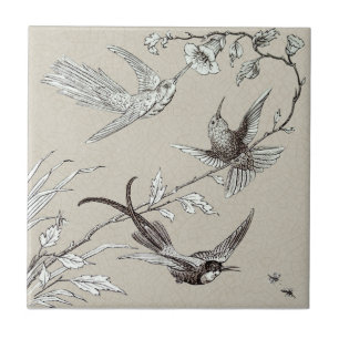 Carreau Des colibris exquis s'attaquent au Repro victorien