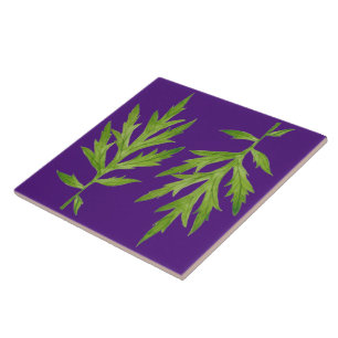 Carreau Des Feuilles sauvages sur un carrelage en céramiqu