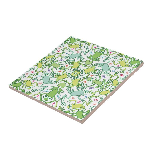 Carreau Des grenouilles dans tous les coins de ce motif mi (Côté)