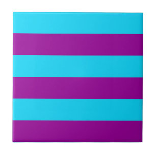 Carreau Design à rayures bleues et violettes