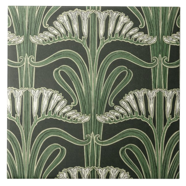 Carreau Design Art Nouveau floral (Devant)