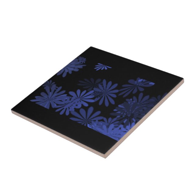 Carreau Design bleu et noir (Côté)