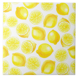 Carreau Design citrons aquarelle