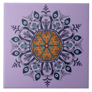 Carreau Design de porcelaine bleue. Que voyez-vous ?