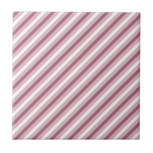 Carreau Design de rayure en angle rose violet moderne et é