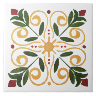 Carreau Design floral coloré