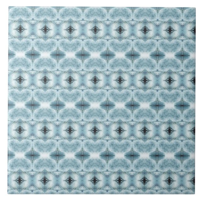 Carreau Design géométrique bleu clair étoile brillante (Devant)