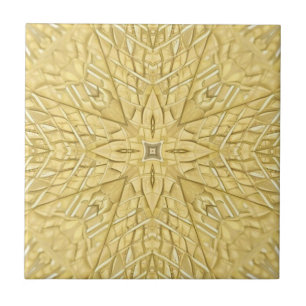 Carreau Design géométrique étoile d'or brillant