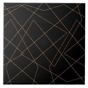 Carreau Design géométrique moderne Gold & Black