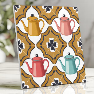 Carreau Design kitsch fantaisiste des années 50 avec théiè