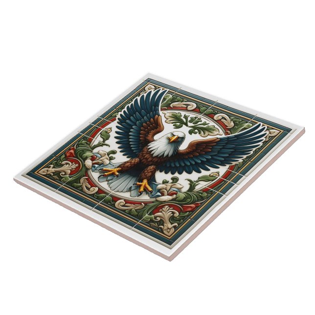 Carreau Design Majestueux De Carrelage Aigle Avec Détails  (Côté)