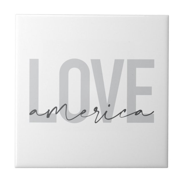 Carreau Design moderne, simple, chic, cool de Love America (Devant)