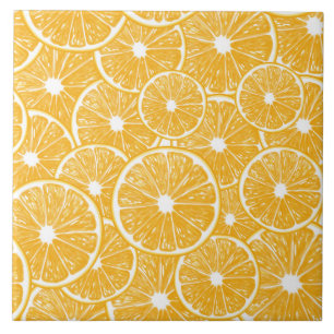 Carreau Design motif en tranches orange