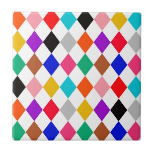 Carreau Design Motif multicolore Harlequin Diamonds
