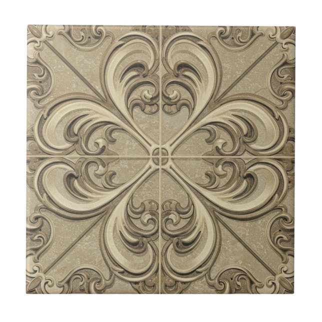 Carreau Design Motif Victorien Orné (Devant)