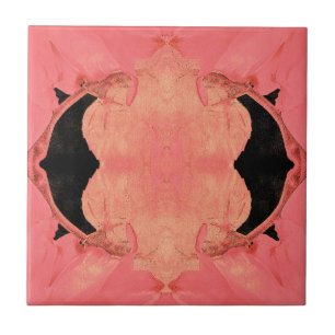 Carreau Design vintage Art nouveau rose noir victorien