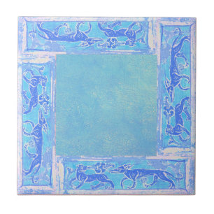 Carreau Designs Anciens En Bleu Ciel Quatrième De Quatre