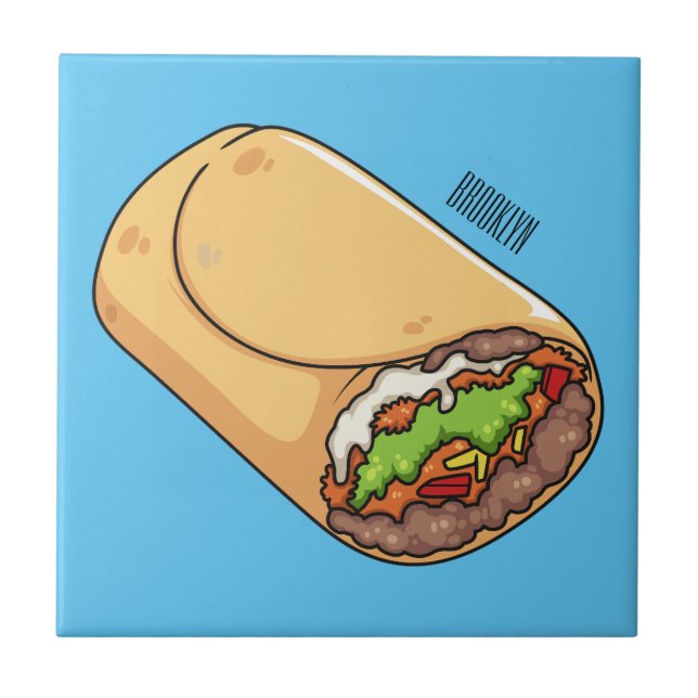 Carreau dessin animé de Burrito (Devant)