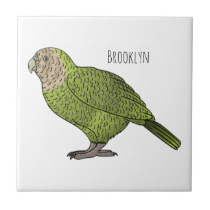 Carreau dessin animé d'oiseaux de Kakapo