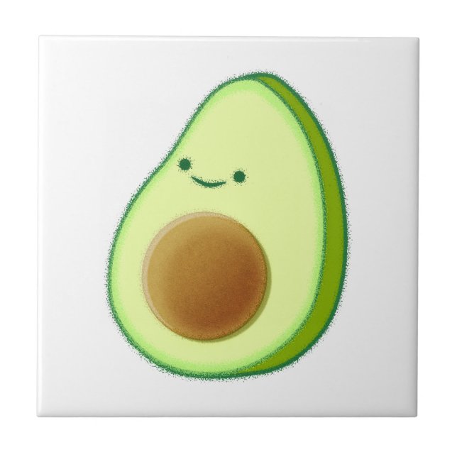 Carreau Dessin Avocado mignon (Devant)