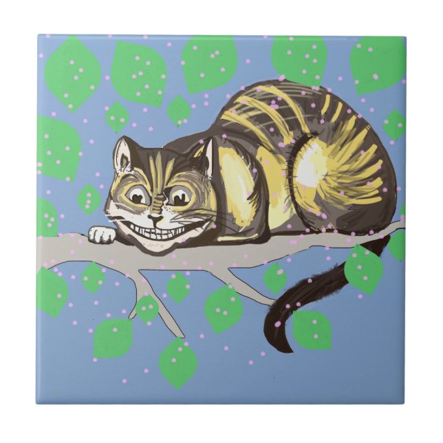 Carreau Dessin de chat de Cheshire (Devant)