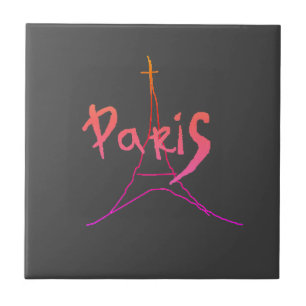Carreau Dessin de Paris Eifel Tour Eiffel