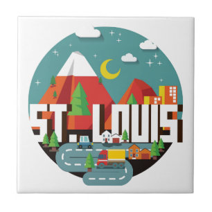 Carreau Dessin géométrique de St Louis, Missouri
