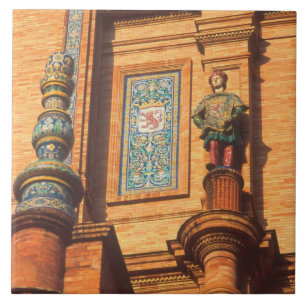 Carreau Détail de statue en céramique sur la Plaza de Espa