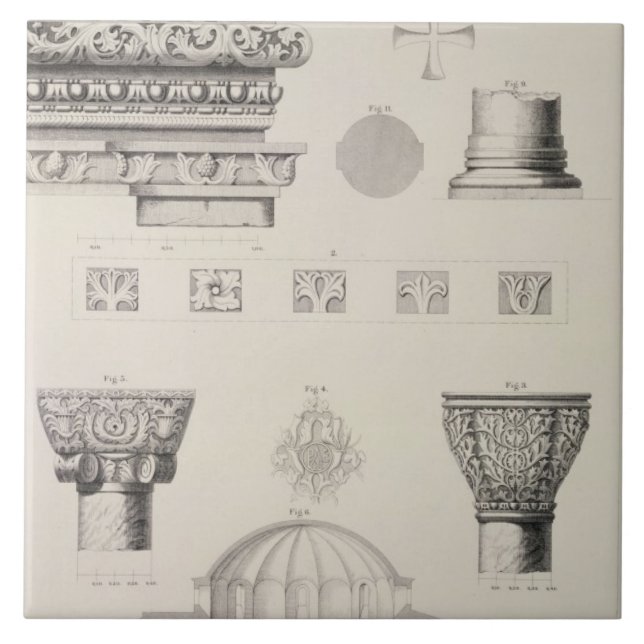 Carreau Détails en coupe et architecturaux de Kutciuk (Devant)