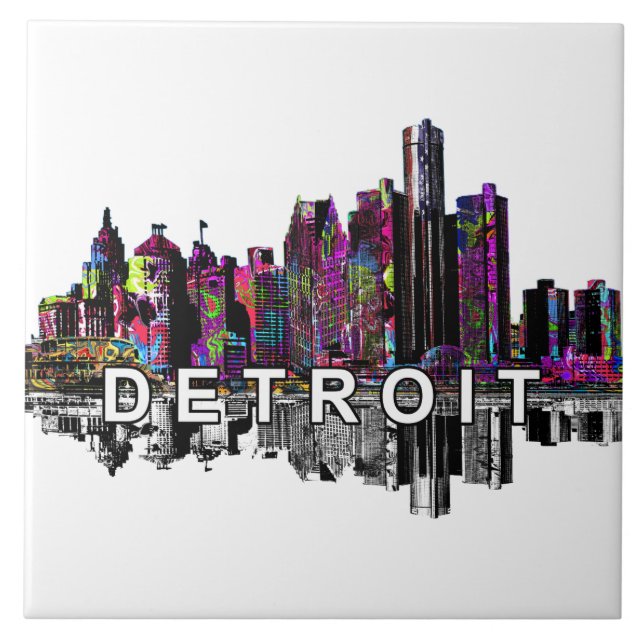 Carreau Detroit, Michigan en graffiti (Devant)