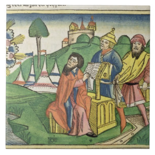 Carreau Deuteronomy : Frontispice dans lequel Dieu fait le