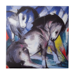Carreau Deux chevaux (par Franz Marc)