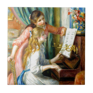 Carreau Deux filles au piano - Pierre Auguste Renoir