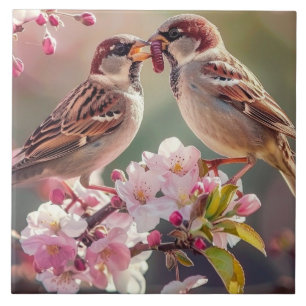 Carreau Deux Jolies Oiseaux