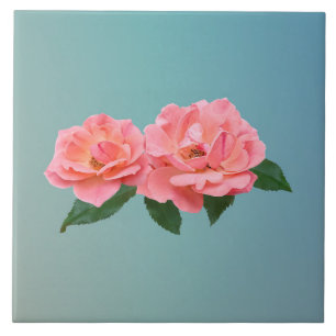 Carreau Deux Roses Roses Roses Roses Roses Délicates
