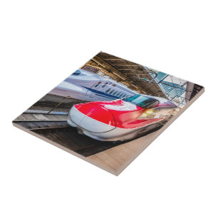 Carreau Deux Shinkansen à la gare de Tokyo