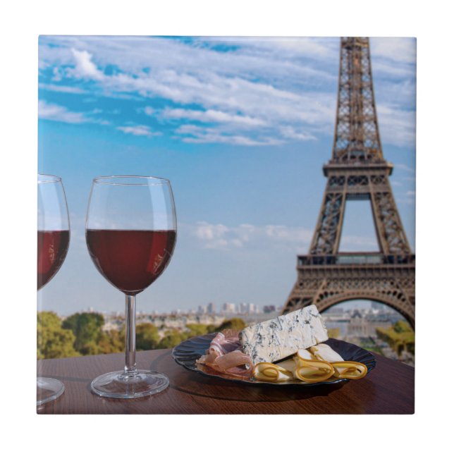 Carreau Deux verres de vin en café à Paris (Devant)