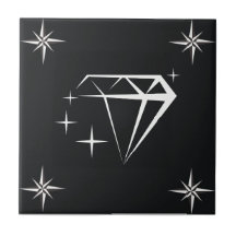 Diamant et Motif étoilé noir