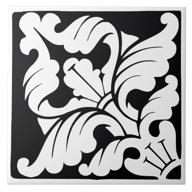 Carreau Diamond Orientation: Black and White Flourish (Devant)