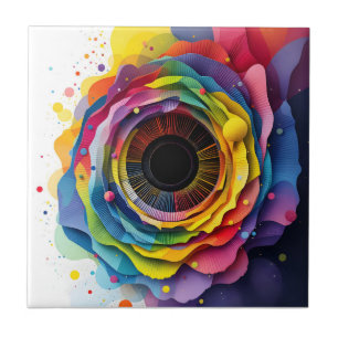 Carreau Diaphragme coloré abstrait