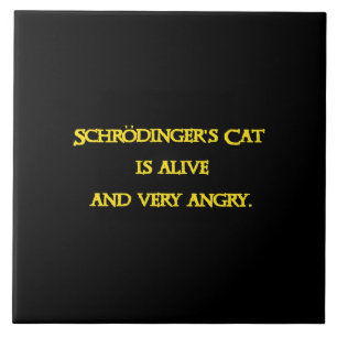 Carreau Dilemme Quantique Drôle - Le Chat de Schrödinger e