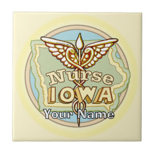 Carreau d'infirmière de l'Iowa Caduceus